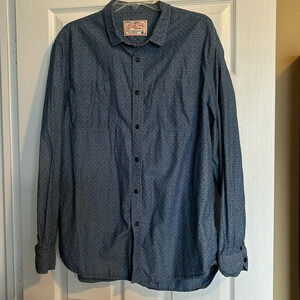 Jeffrey Max men’s blue long sleeve button down shirt size XL